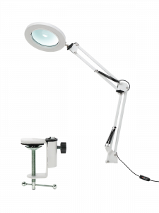 Лампа настольная с лупой и подсветкой для работы 10х Орбита OT-INL90 Белая